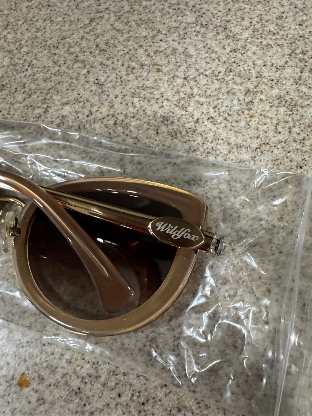 Wildfox Beige Frame Sunglasses with Brown Gradient Lenses